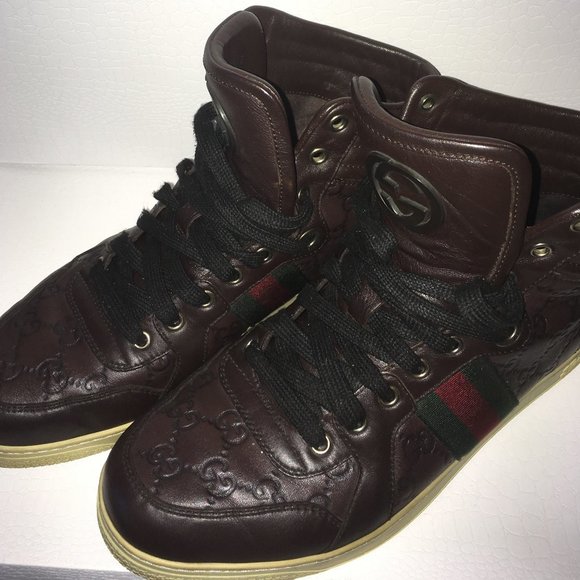 Gucci Signature leather hi-top sneaker - Picture 3 of 9